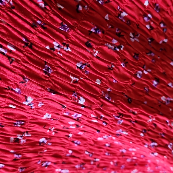 MWOT Nobo Red Shirred Dress with Ruffle (0618) 💥 - Picture 3 of 8